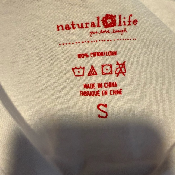 NATURAL LIFE White Tee with Red Graphic - Picture 5 of 6